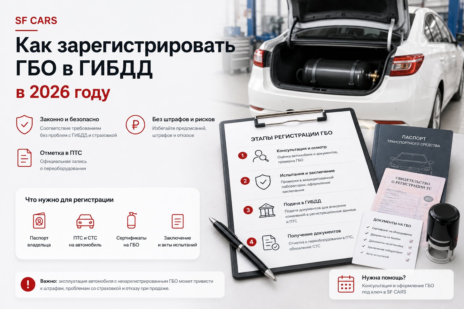 Как зарегистрировать ГБО в ГИБДД в 2026 году: пошаговая инструкция